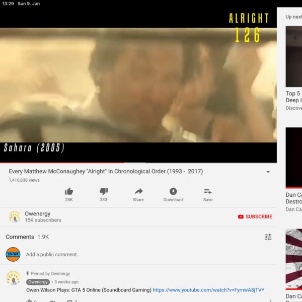 Every Matthew McConaughey “Alright” in Chronological Order (1993 – 2017) – Owenergy